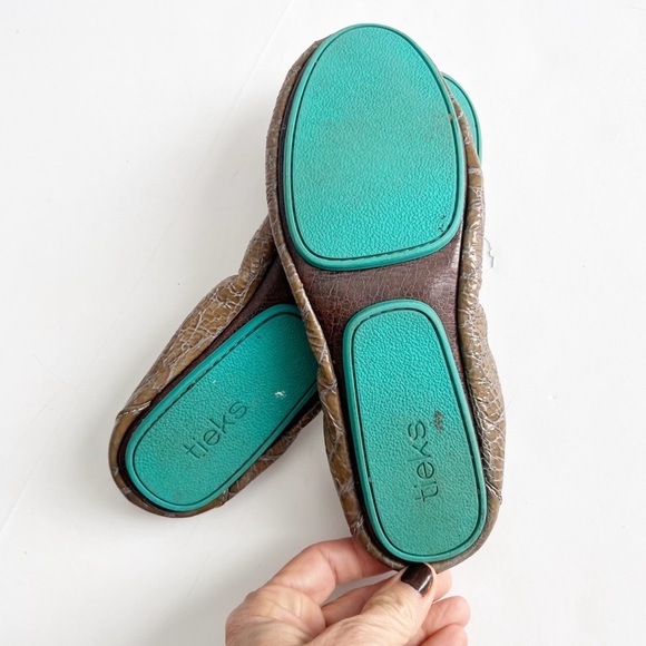 Tieks Ballet Flat Shoes Croc Women’s green - Picture 5 of 5